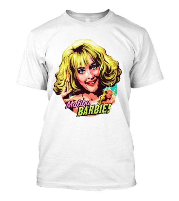 Malibu Barbie Debbie Jellinsky Doll Art With Flaming Lighter T-Shirt