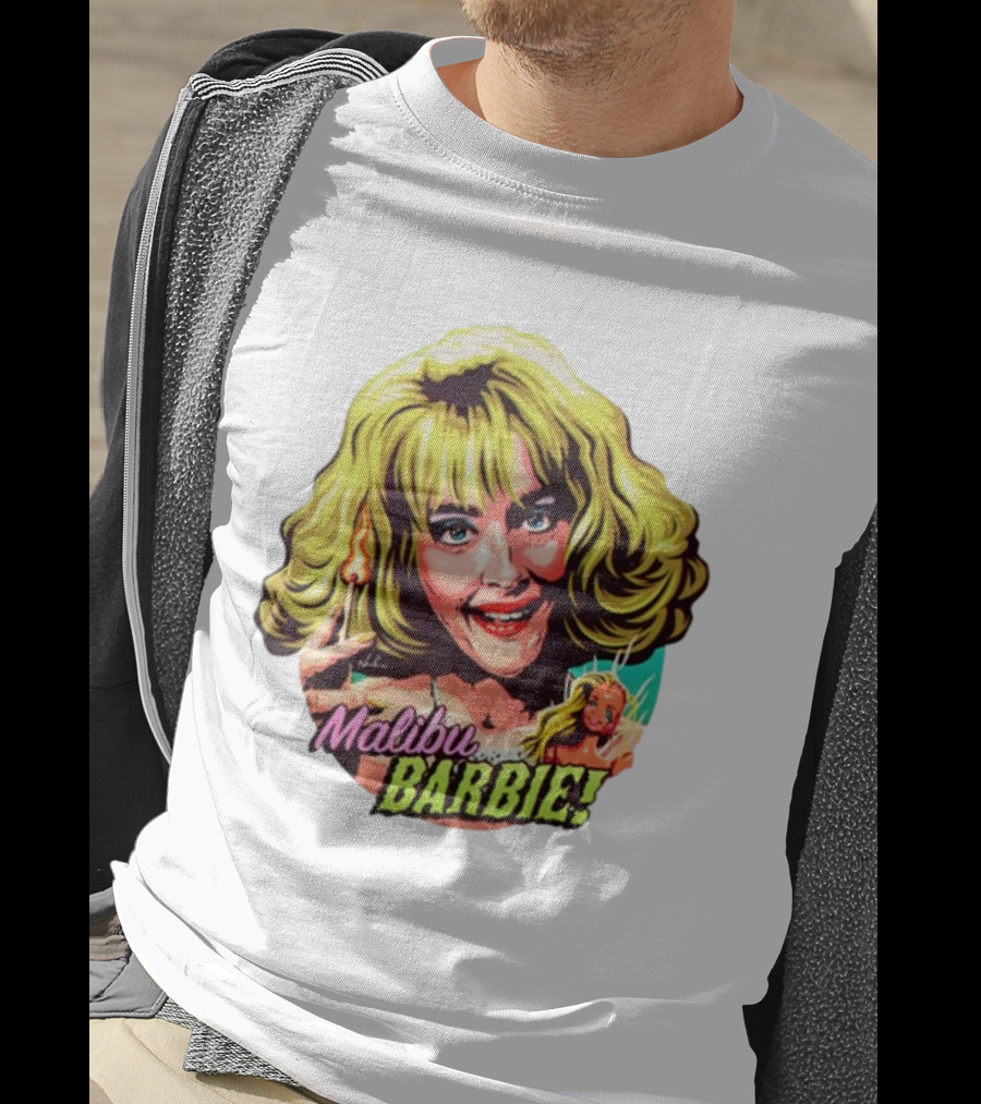 Malibu Barbie Debbie Jellinsky Doll Art With Flaming Lighter T-Shirt
