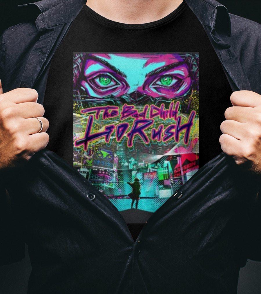 The Bad Child Lio Rush Cyber Punk Tokyo Neon Streetscape T-Shirt