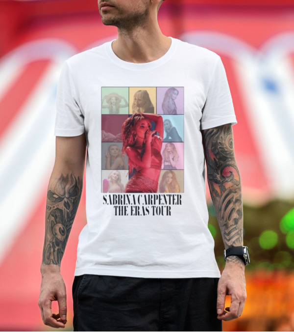 Premium T-Shirt: Sabrina Carpenter The Eras Tour Collage T-Shirt Sabrina Carpenter The Eras Tour Collage T-Shirt