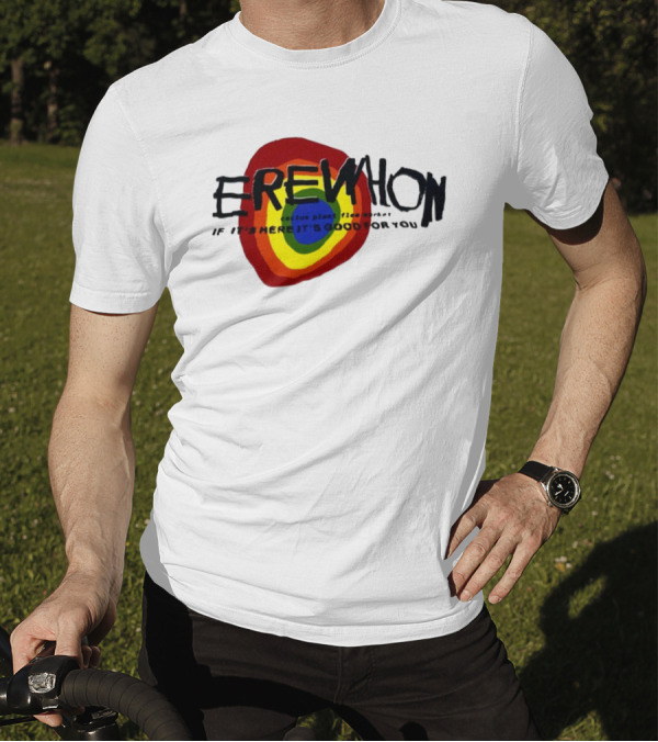 Erewhon Cactus Plant Flea Market If It's Here It's Good For You Rainbow Circle T-Shirt