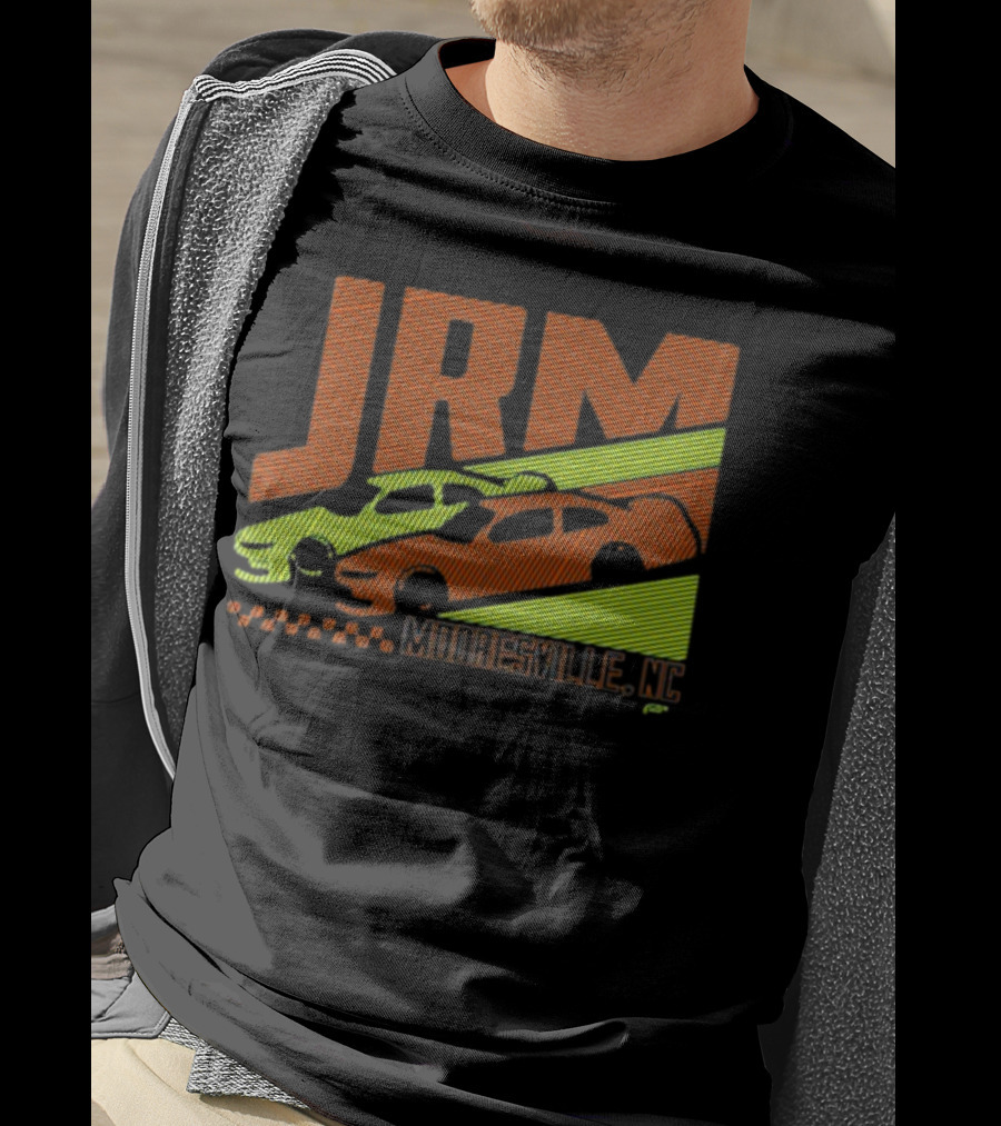 JRM Mooresville NC Neon Blue Racing Cars T-Shirt