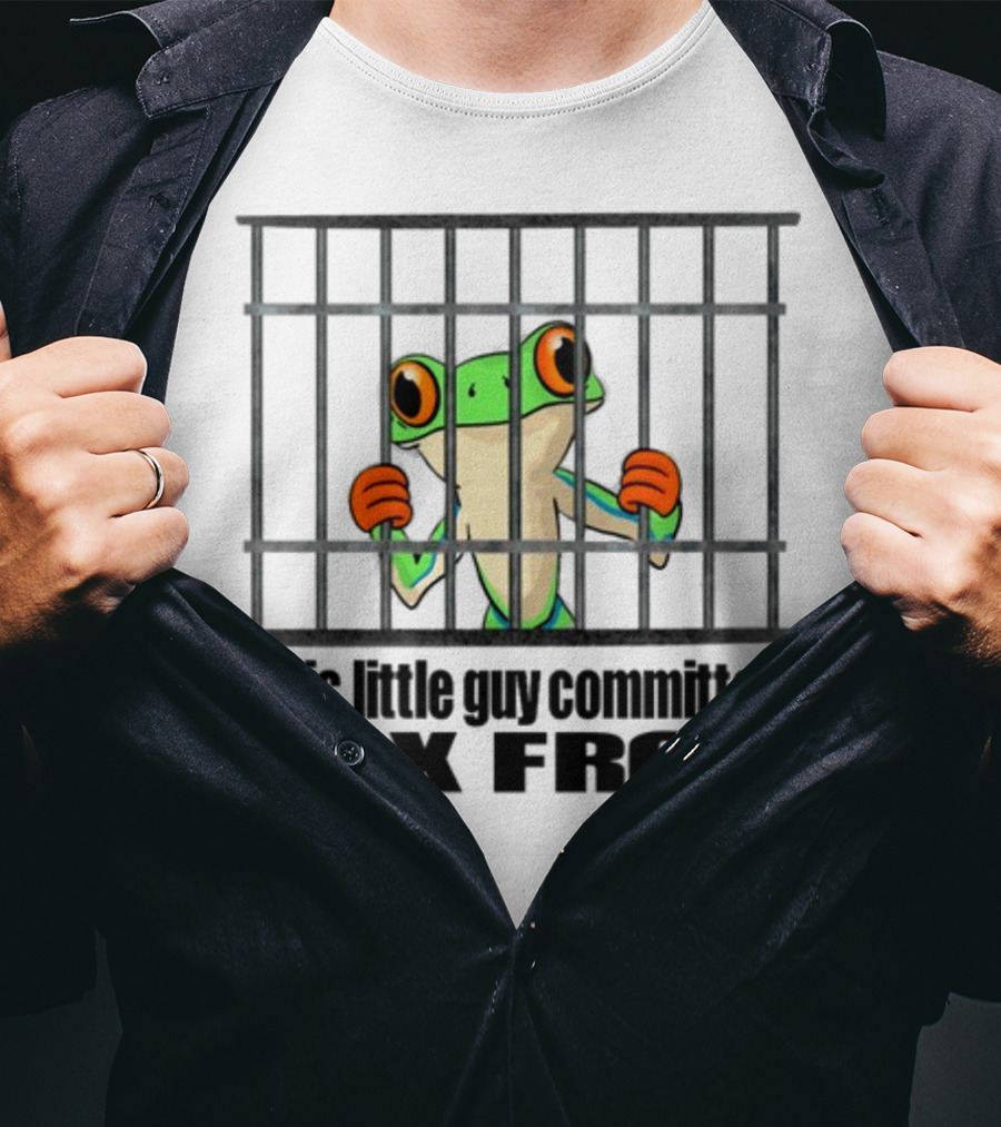 This Little Guy Committed Tax Frog Behind Bars T-Shirt