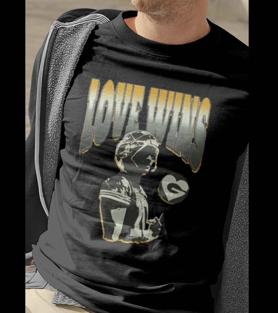 Love Wins Campeche Collective Football Heart Vintage T-Shirt