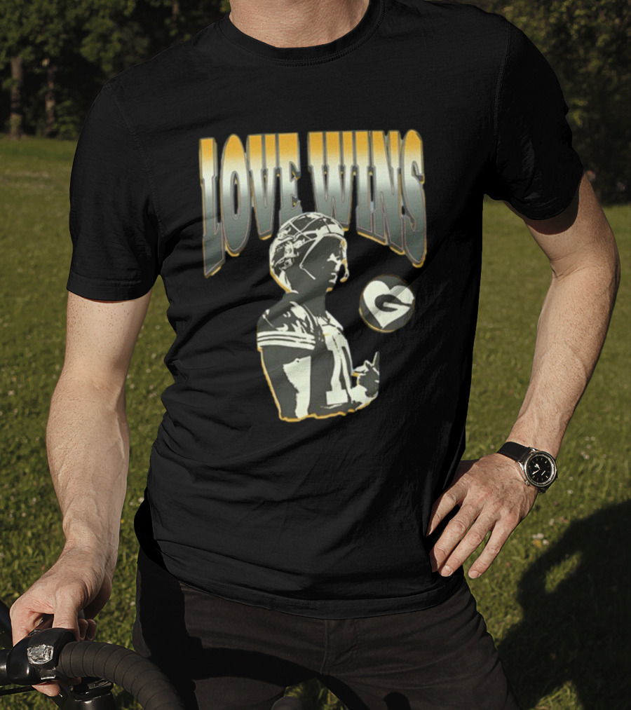 Love Wins Campeche Collective Football Heart Vintage T-Shirt
