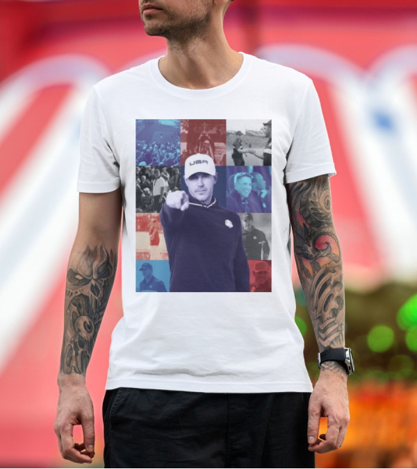 Premium T-Shirt: Ryder Cup USA Brooks Koepka The Eras Tour Photo Collage T-Shirt Ryder Cup USA Brooks Koepka The Eras Tour Photo Collage T-Shirt