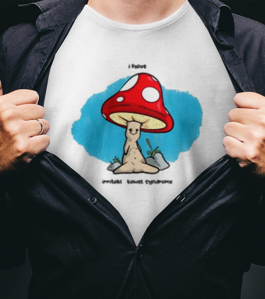 I Have IBS Mushroom Creature With Red Spotted Cap T-Shirt