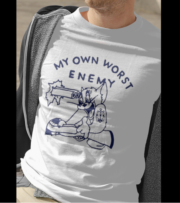 Lit My Own Worst Enemy Tom With Gun T-Shirt