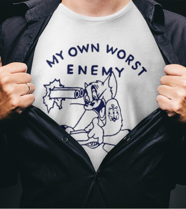 Lit My Own Worst Enemy Tom With Gun T-Shirt