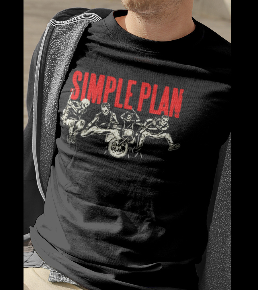 Simple Plan Band Skeletons Performance T-Shirt