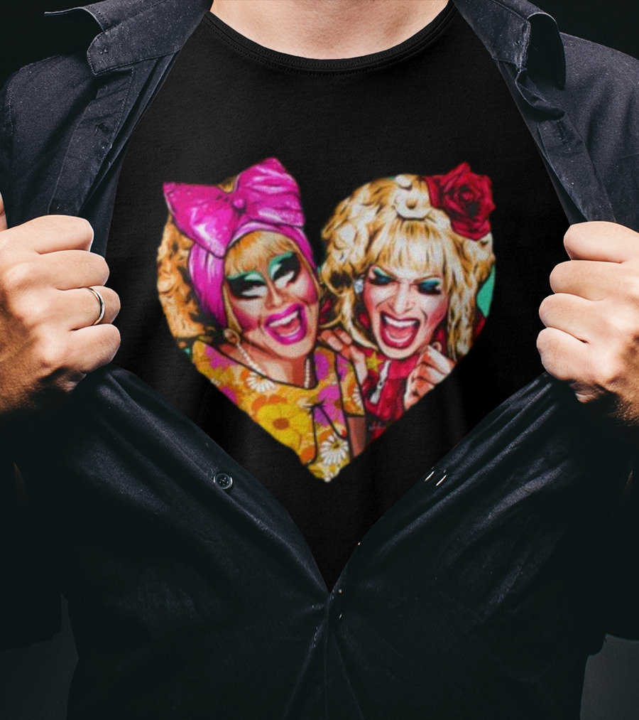 Funny Nordacious Trixie And Katya Heart Shape T-Shirt