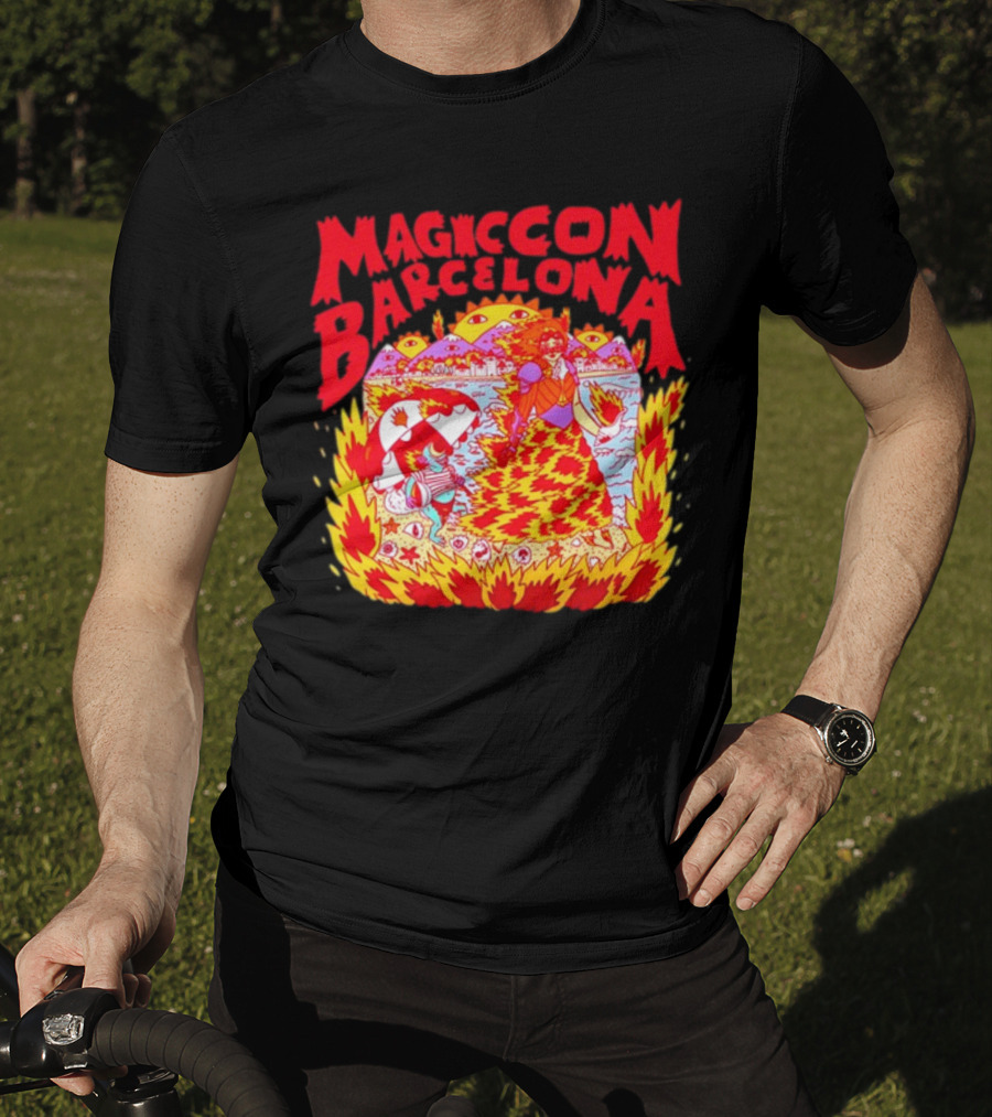Magiccon Barcelona Vibrant Psychedelic Inferno T-Shirt