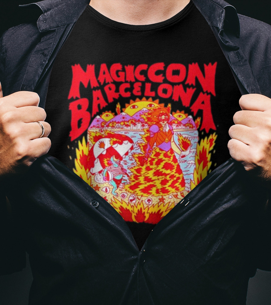 Magiccon Barcelona Vibrant Psychedelic Inferno T-Shirt