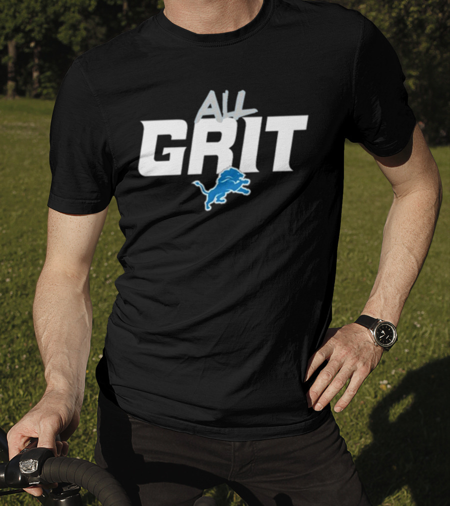Detroit Lions All Grit Lions Logo T-Shirt