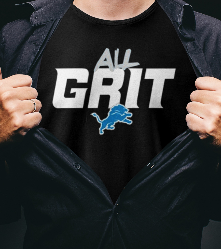 Detroit Lions All Grit Lions Logo T-Shirt