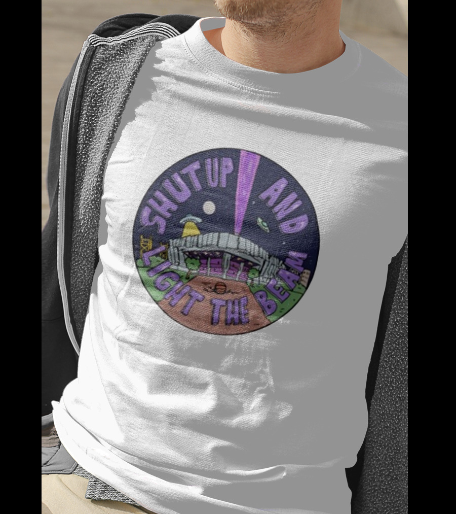Deuce Mo Sacramento Shut Up And Light The Beam Stadium Night Scene T-Shirt