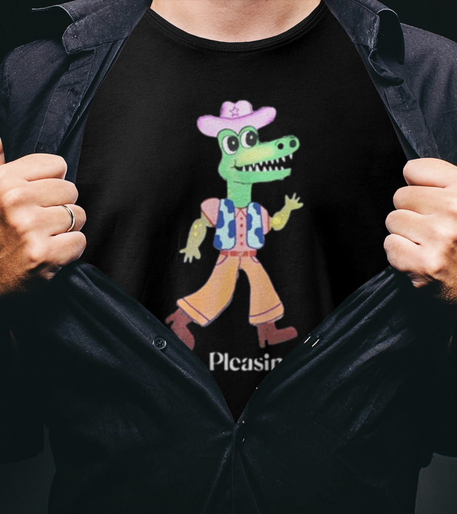 Pleasing Fancy Friends The Green Frog With Envy Cowboy Crocodile T-Shirt