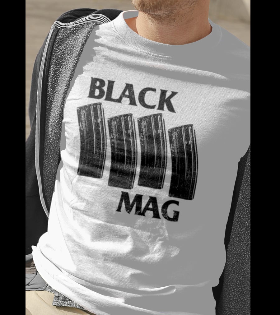 Black Mag Donut Operator Four Magazines T-Shirt