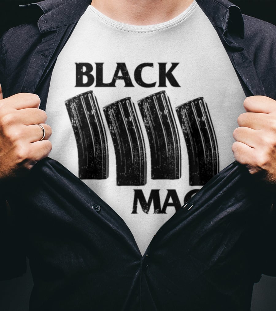 Black Mag Donut Operator Four Magazines T-Shirt