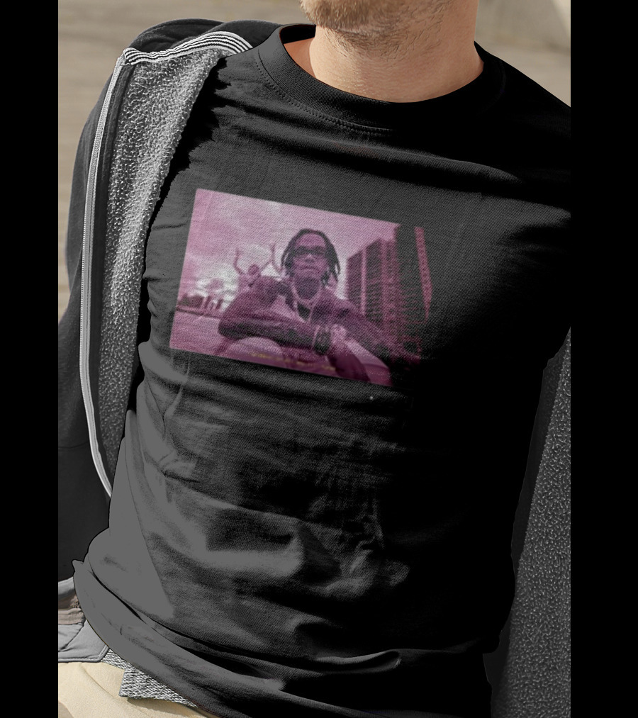 Gunnawunna #Fukumean Urban Style With Pink Tint And Skyline Background T-Shirt