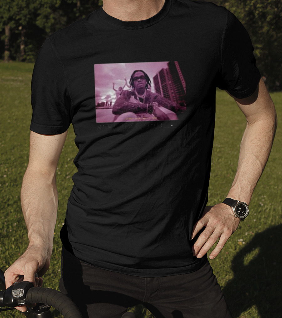 Gunnawunna #Fukumean Urban Style With Pink Tint And Skyline Background T-Shirt