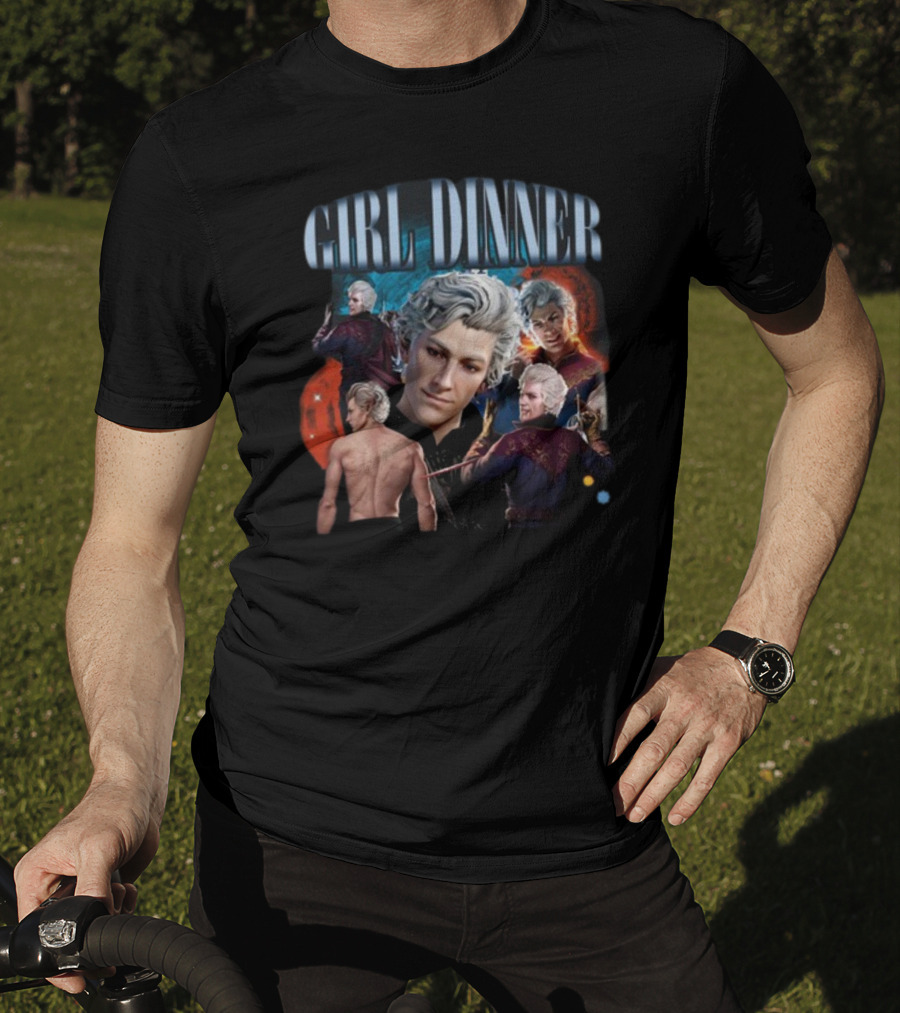 Girl Dinner Astarion Baldur's Gate 3 Character Collage T-Shirt