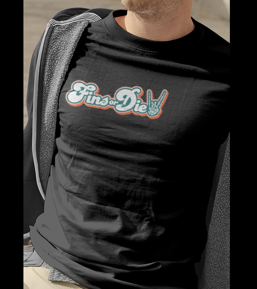 Takesweremade Fins Or Die Hand Gesture T-Shirt