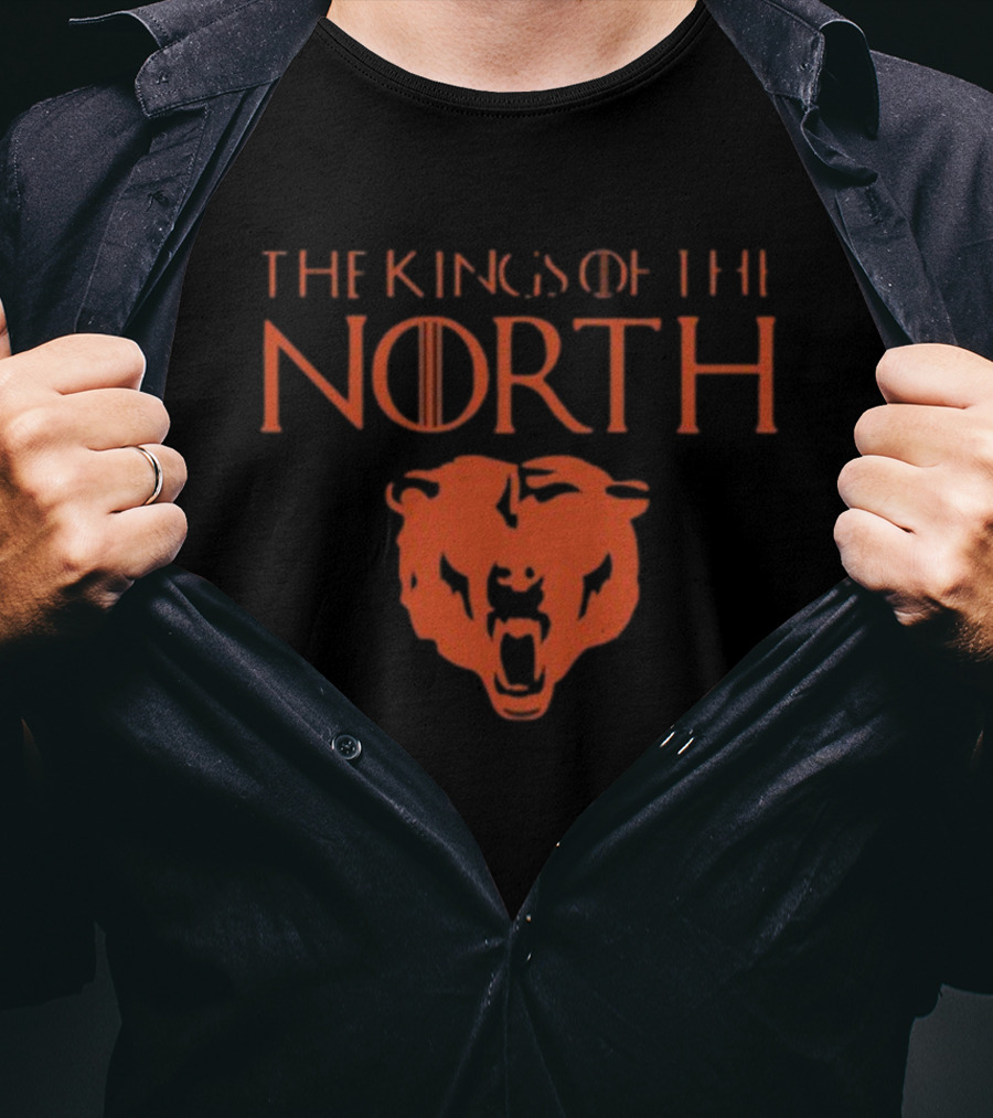 The Kings Of The North Game Of Thrones Inspired Typography With Bear Emblem T-Shirt