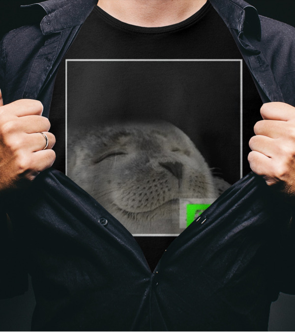 Bouncing DVD Hits Corner Idle Screen Meme Relaxed Seal T-Shirt