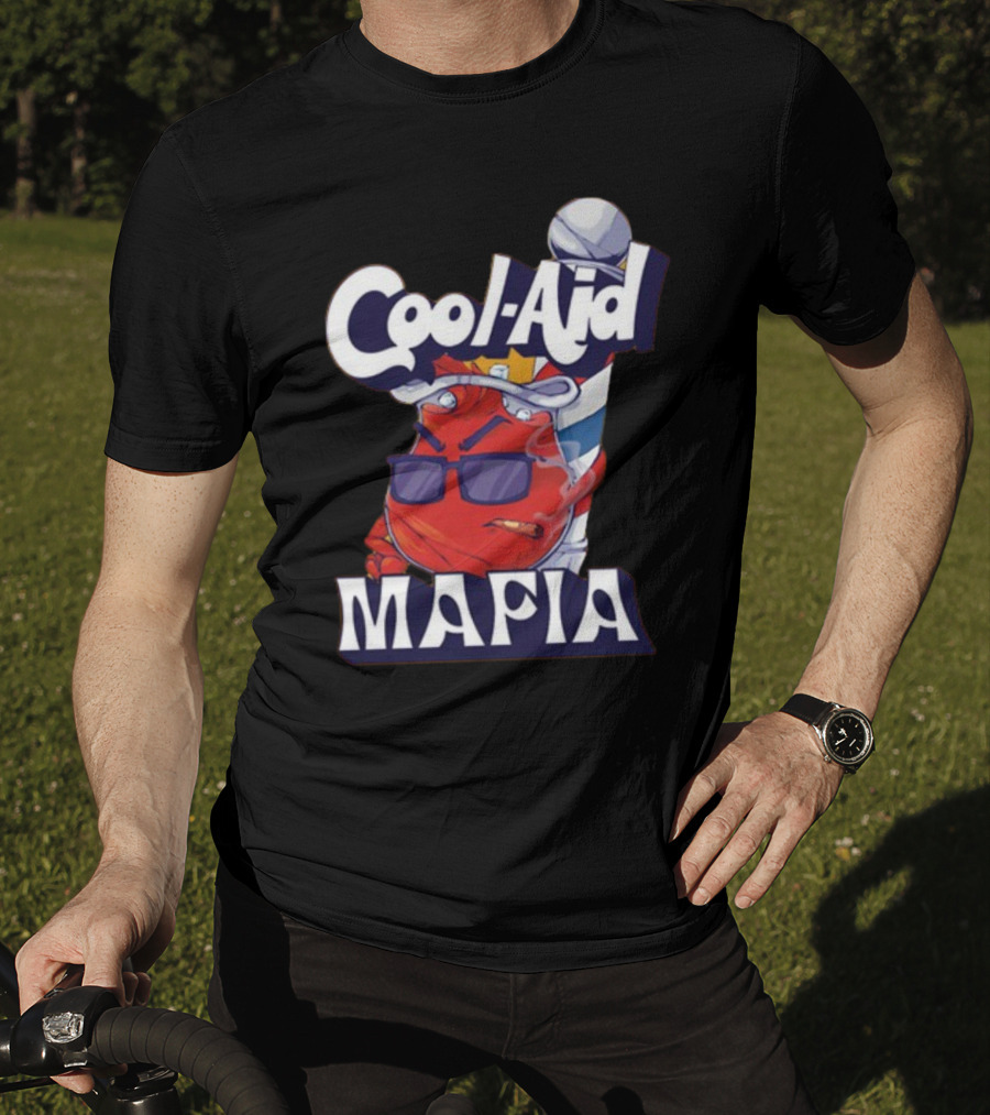 Cool-Aid Mafia Gangster Red Jug Smoking Shades T-Shirt