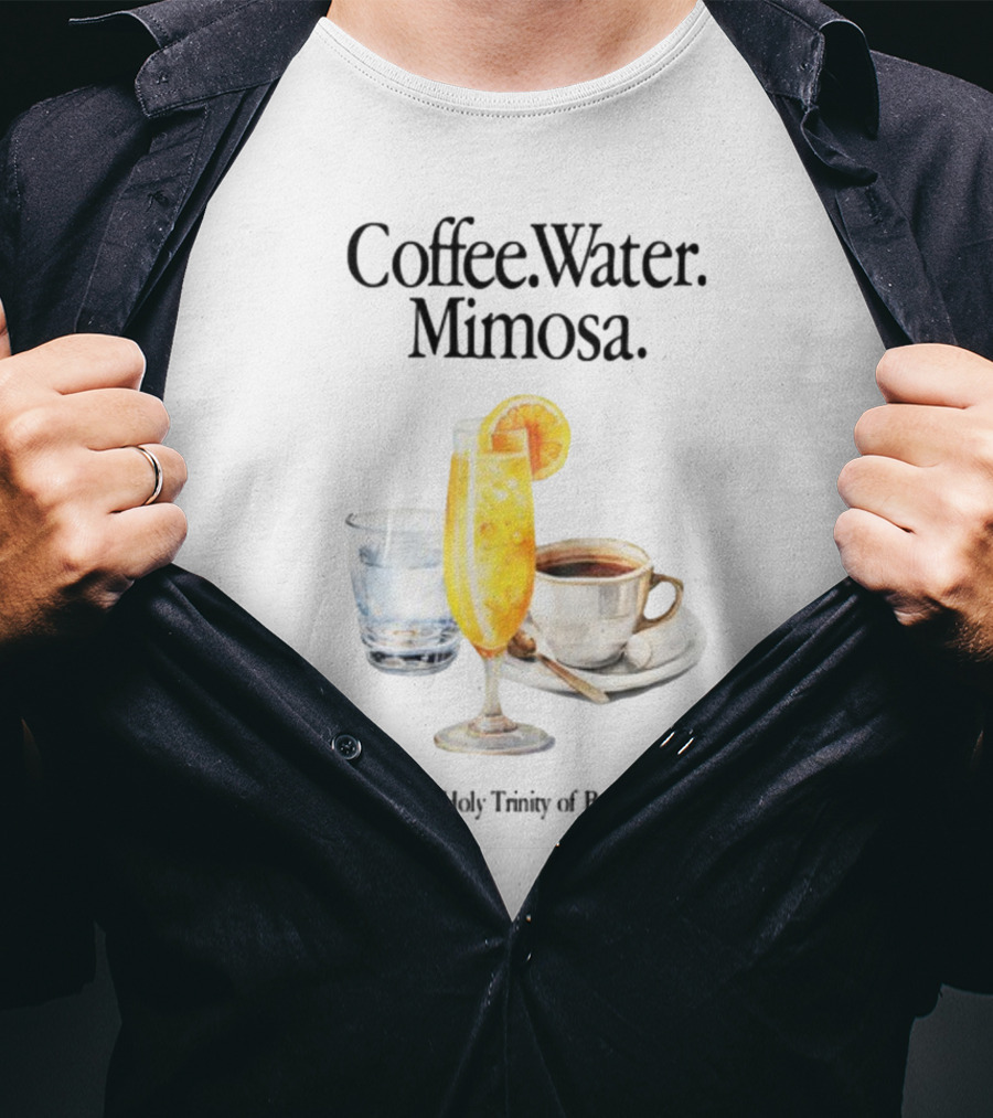 Coffee Water Mimosa The Holy Trinity Of Brunch T-Shirt