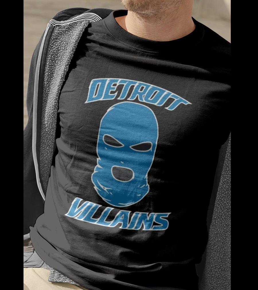 Detroit Villains Blue Mask T-Shirt
