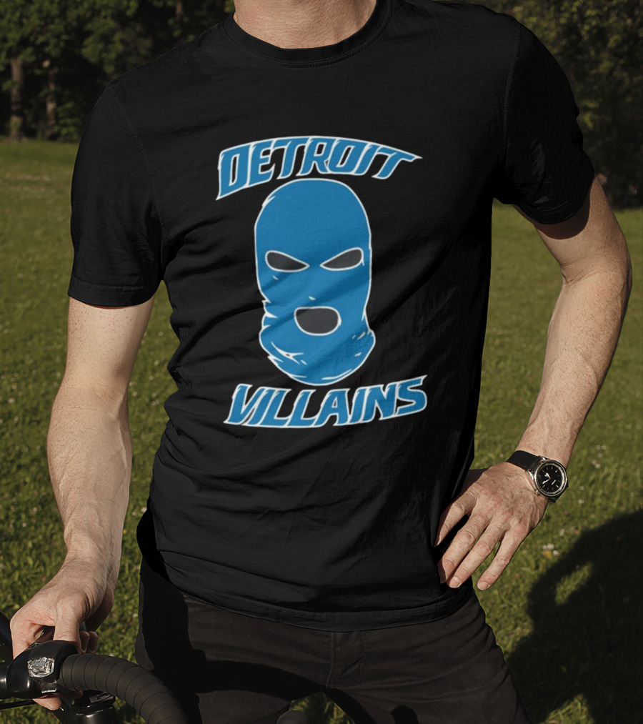 Detroit Villains Blue Mask T-Shirt