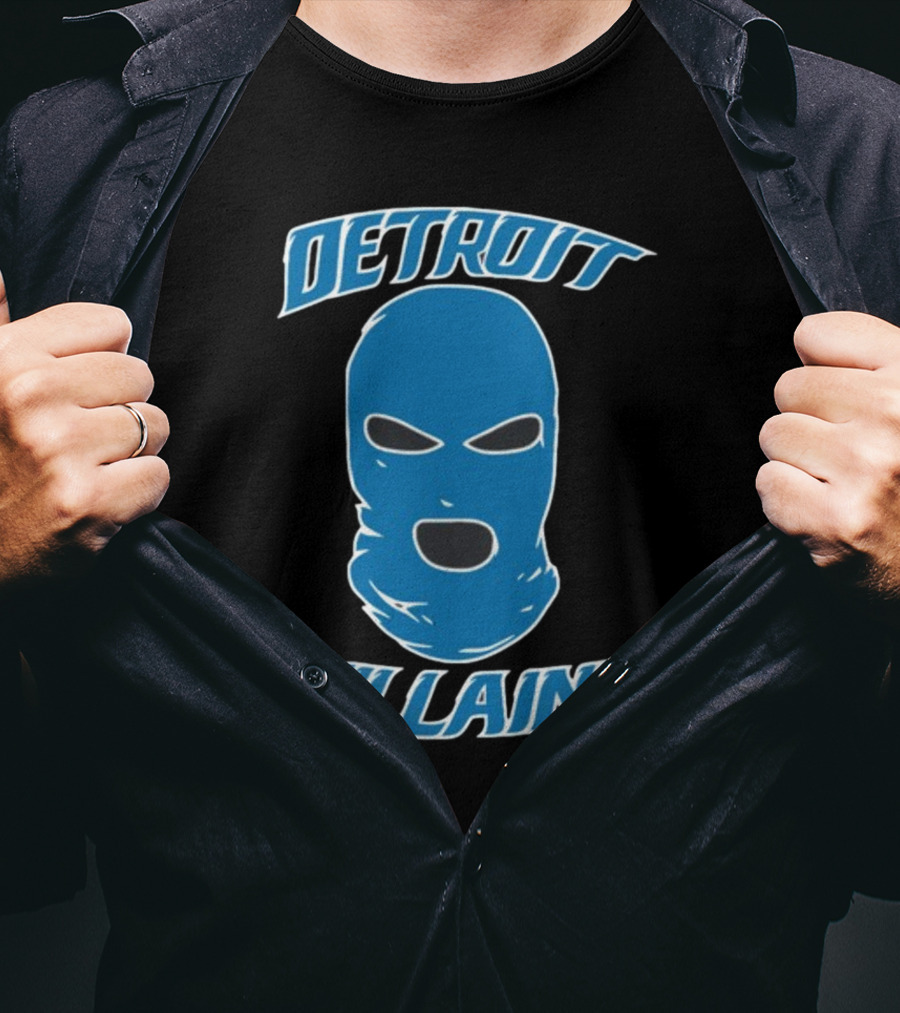 Detroit Villains Blue Mask T-Shirt