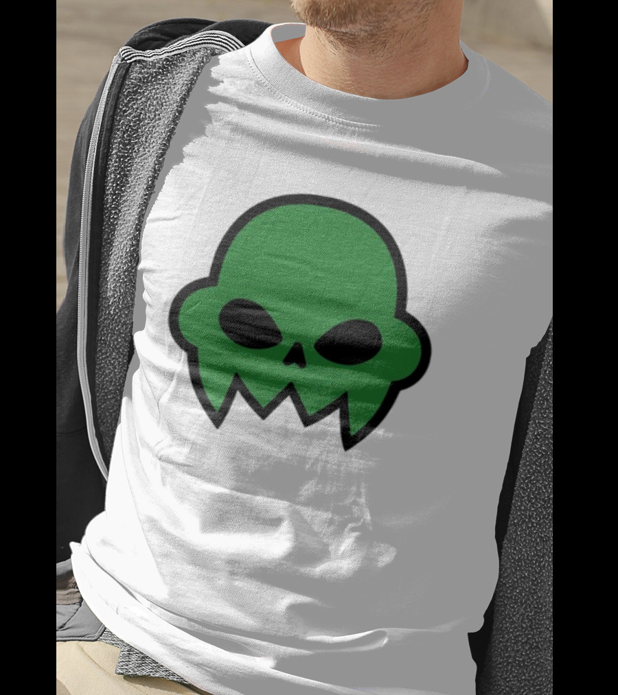 Jake's Green Skull Iconic Halloween Shadow T-Shirt