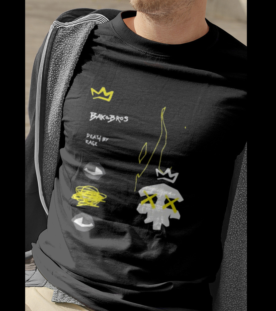 Baka Bros Death By Rage Family Crown Skull T-Shirt