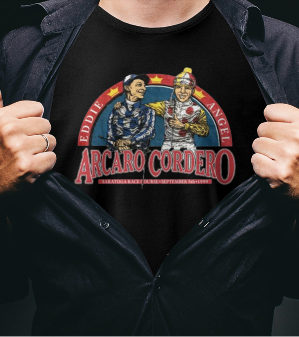 Eddie Angel Arcaro Cordero Saratoga Race Course September 5th 1999 T-Shirt