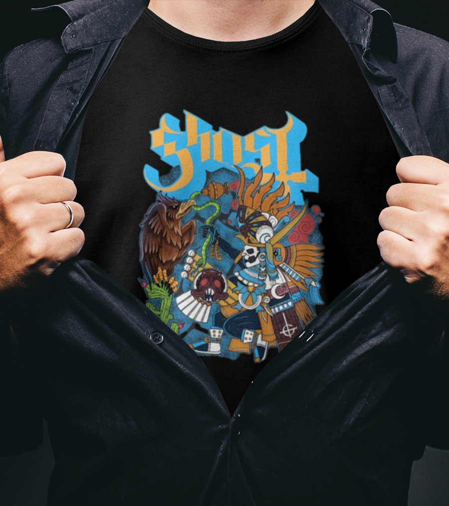 Ghost Warrior Aztec Eagle Mexico City T-Shirt