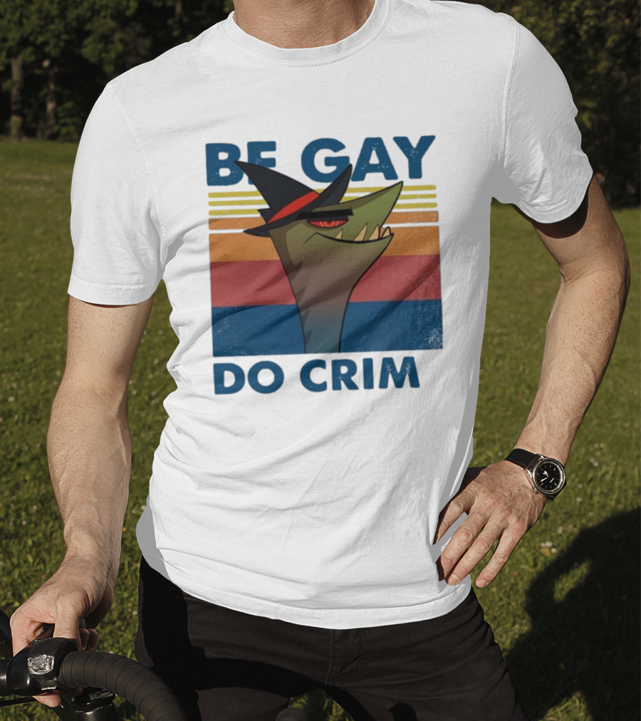 Helluva Boss Be Gay Do Crime Retro Style Snake In Hat T-Shirt
