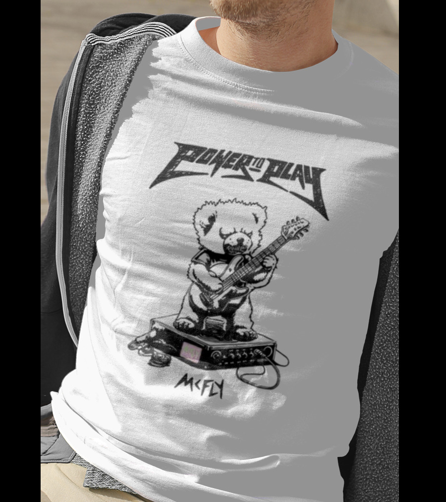 Power To Play Bear McFly Guitar Amplifier T-Shirt
