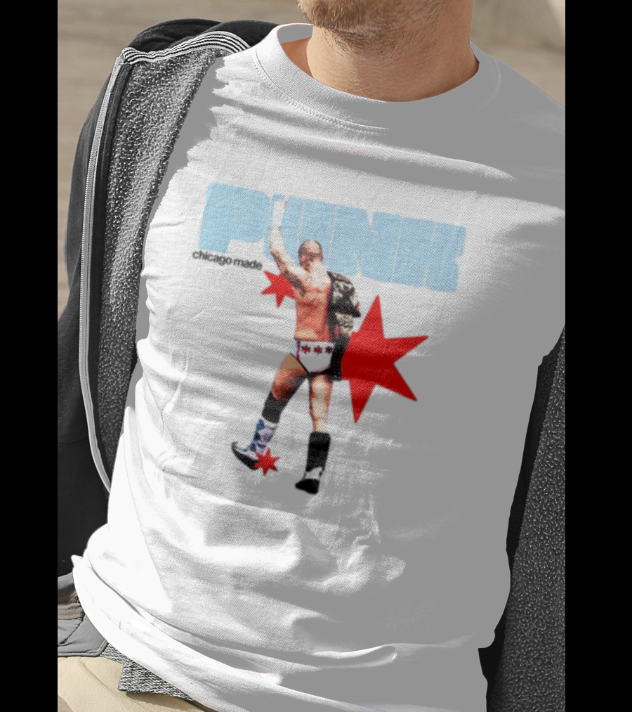 Punk Chicago Made Wrestler With Stars And Backpack T-Shirt