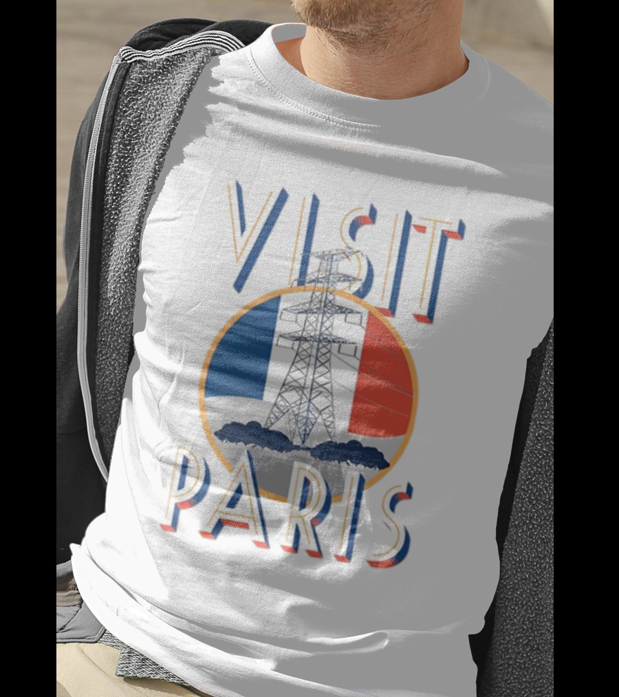 Shitheadsteve Visit Paris French Flag With Eiffel Tower T-Shirt