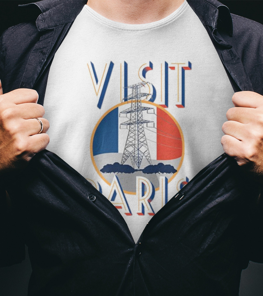 Shitheadsteve Visit Paris French Flag With Eiffel Tower T-Shirt
