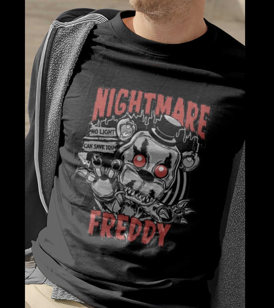 Nightmare Freddy No Light Can Save You Five Nights At Freddy's Glow In The Dark T-Shirt