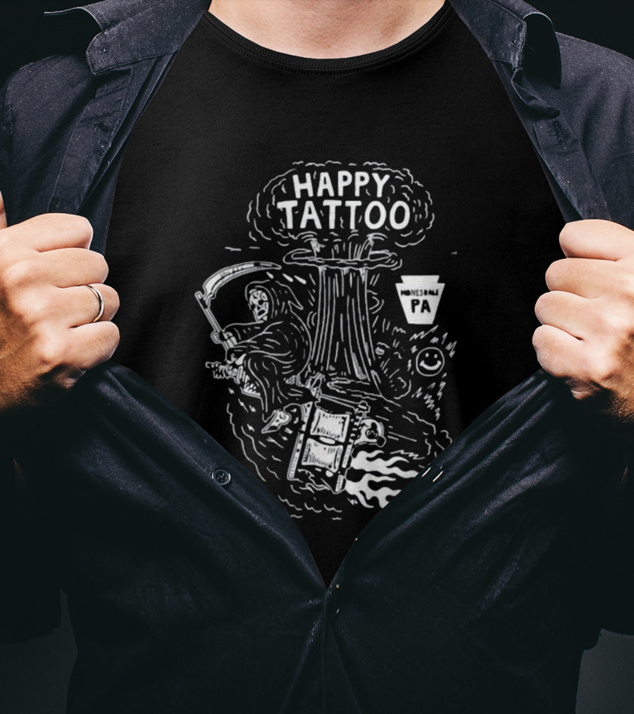 Happy Tattoo Grim Reaper Tree Honesdale PA T-Shirt