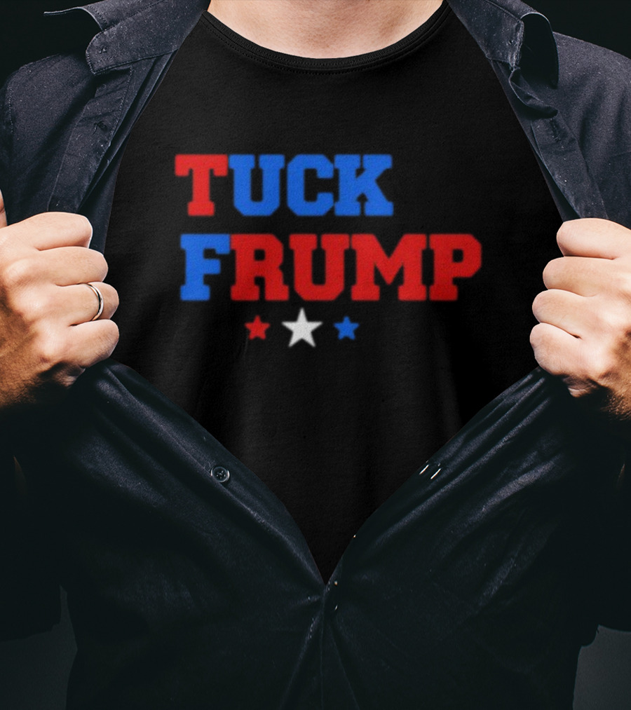 Yourbluechannel Tuck Frump Red Blue White Stars T-Shirt