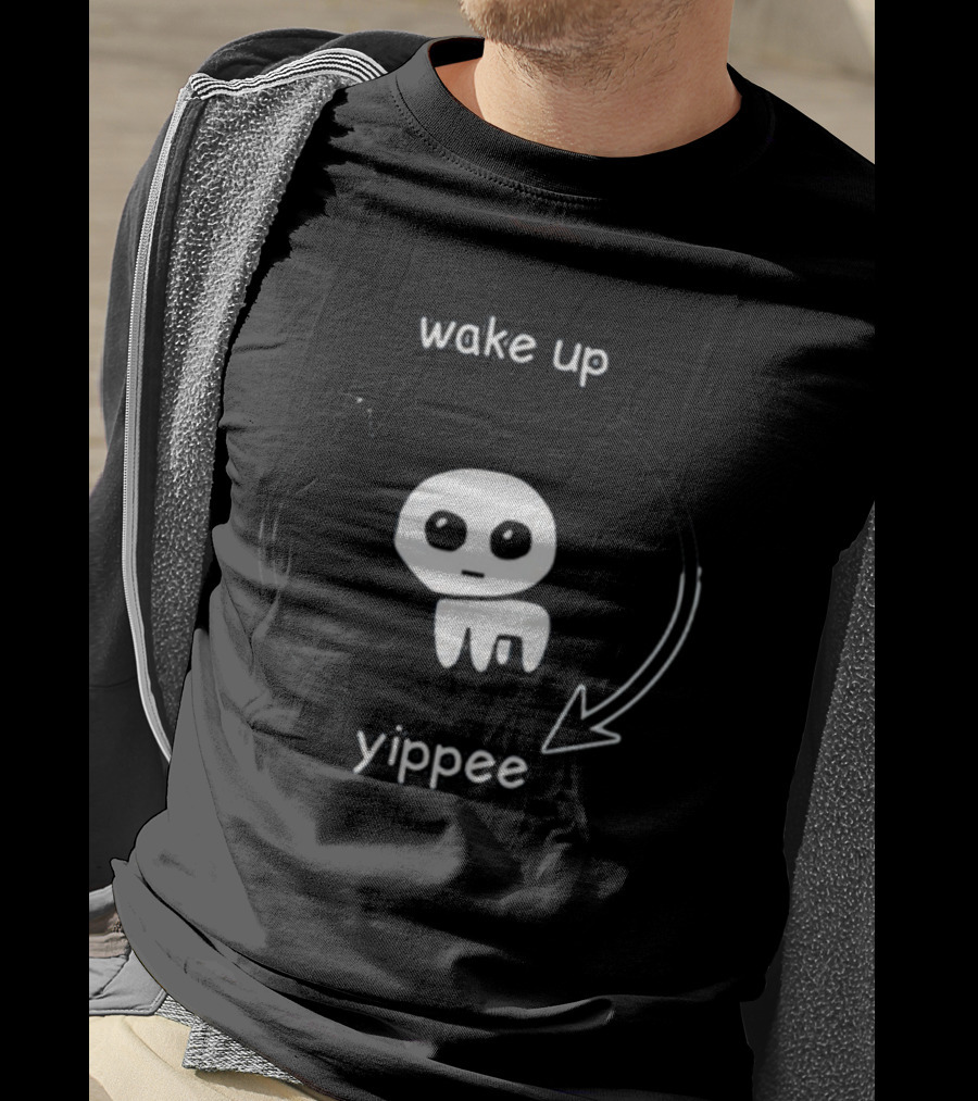 Wake Up Yippee Cringey Cycle Character T-Shirt