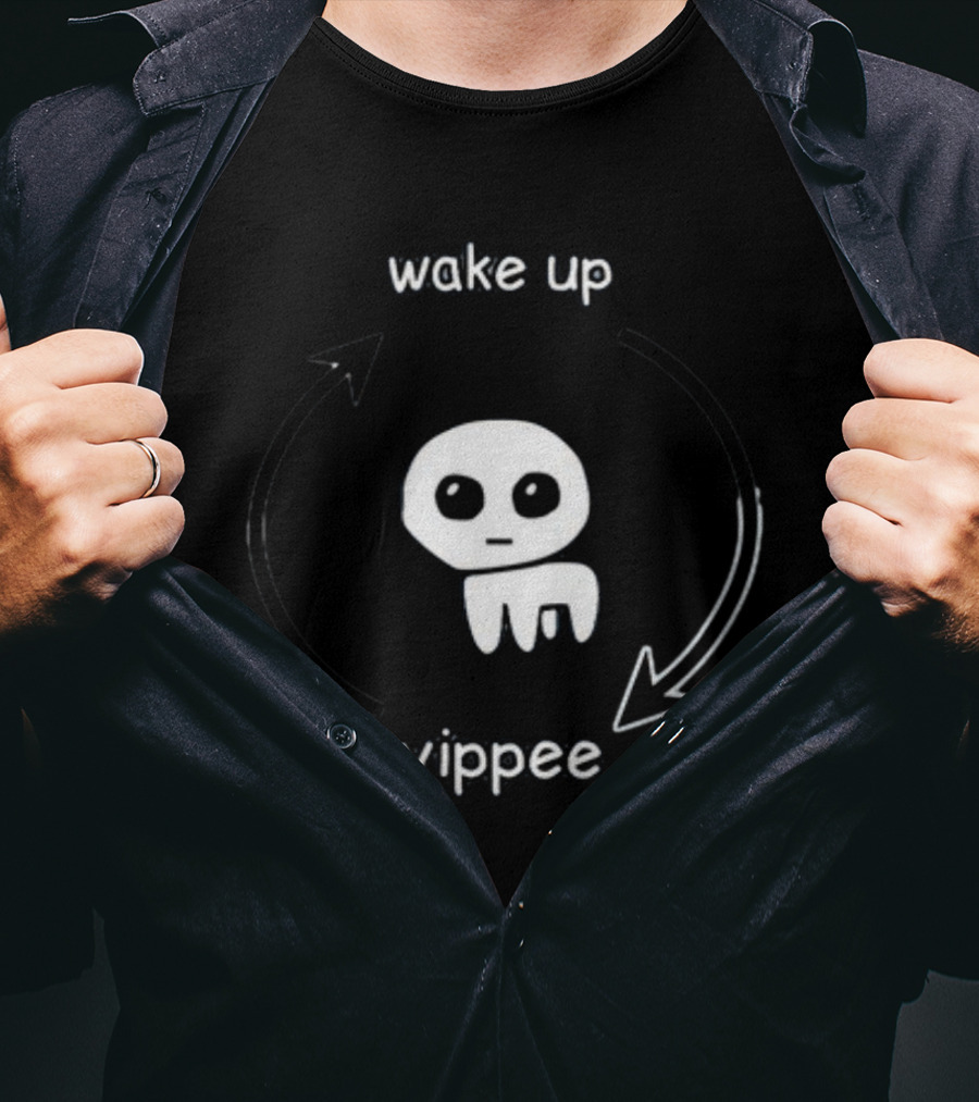 Wake Up Yippee Cringey Cycle Character T-Shirt