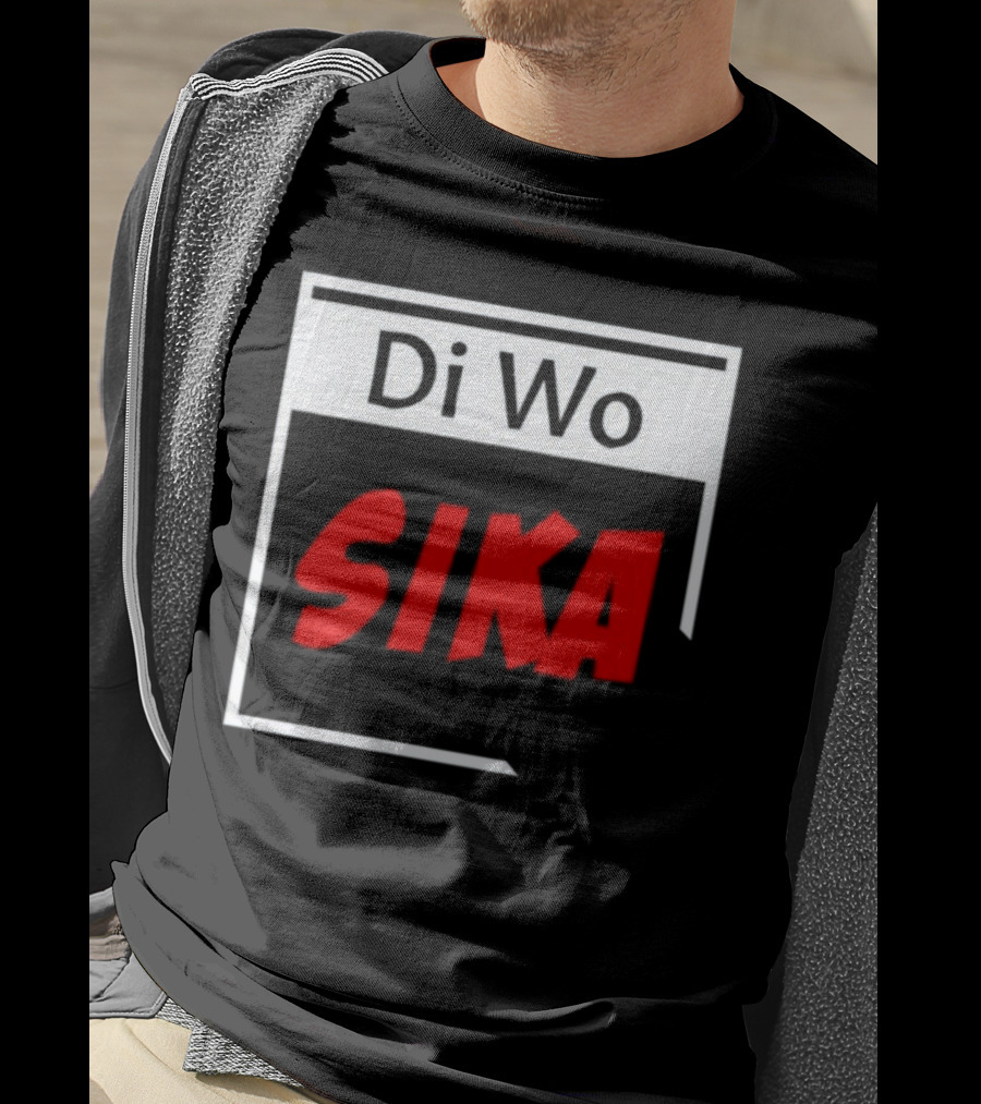 Di Wo Sika Bold Modern Text Block T-Shirt