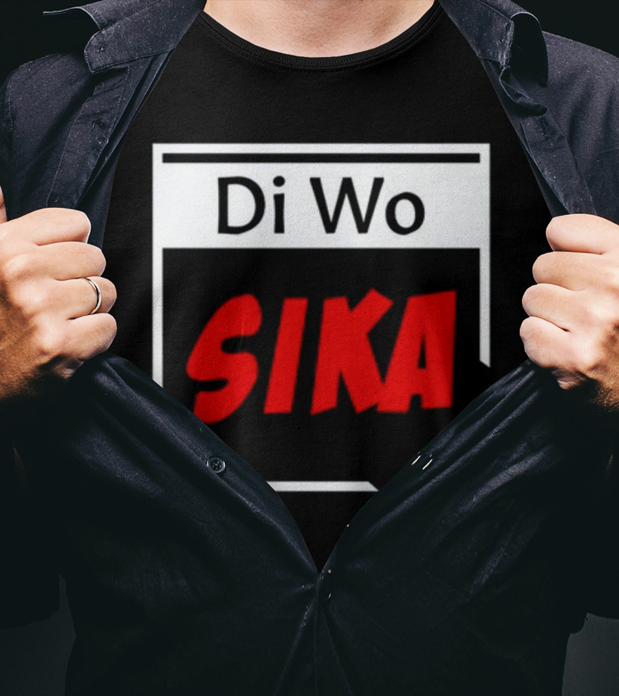 Di Wo Sika Bold Modern Text Block T-Shirt